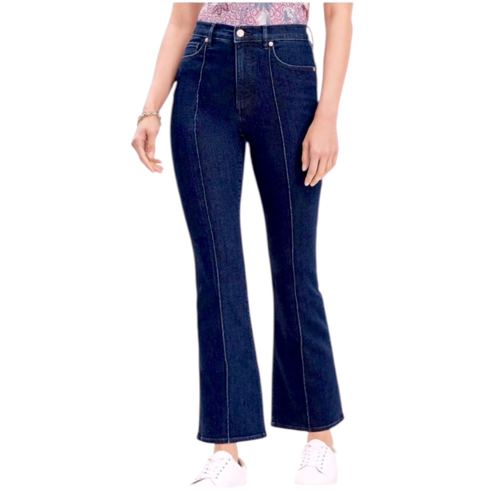 LOFT Pintucked The Kick Crop Jeans